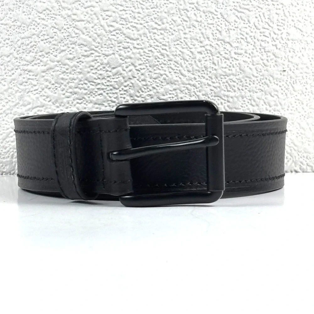 Dickies Leather Belt Mens 34 Black Matte Buckle Workwear 11GD020030